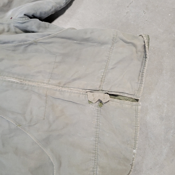 Vintage 1980s Military Hooded Jacket / mens xl Jacket / US Army Green marks work - Picture 5 of 10